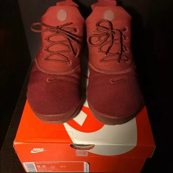 Nike Presto Fly Maroon EXCELLENT Condition - Picture 4 of 6